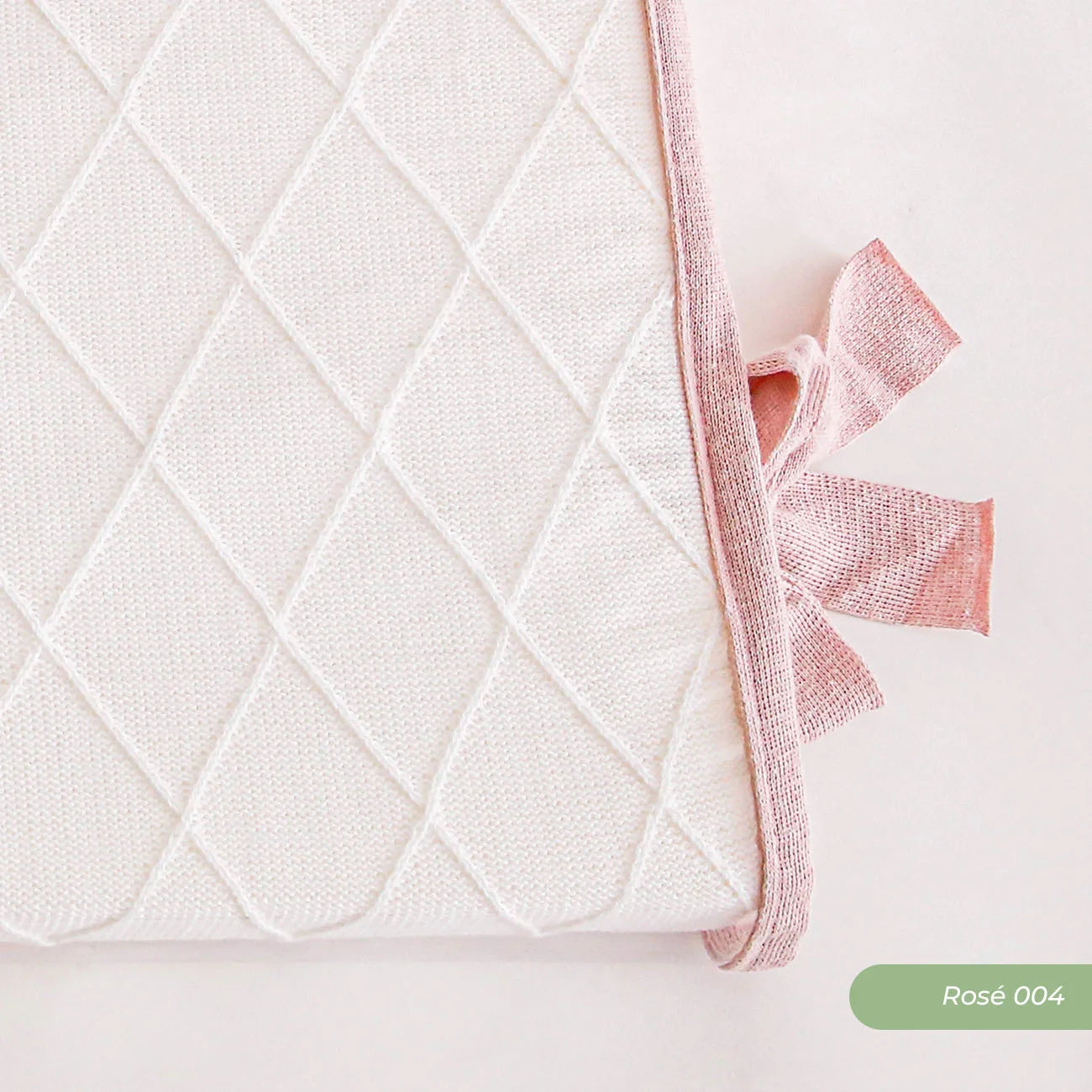 Trocador Reto em Tricot Losango Branco