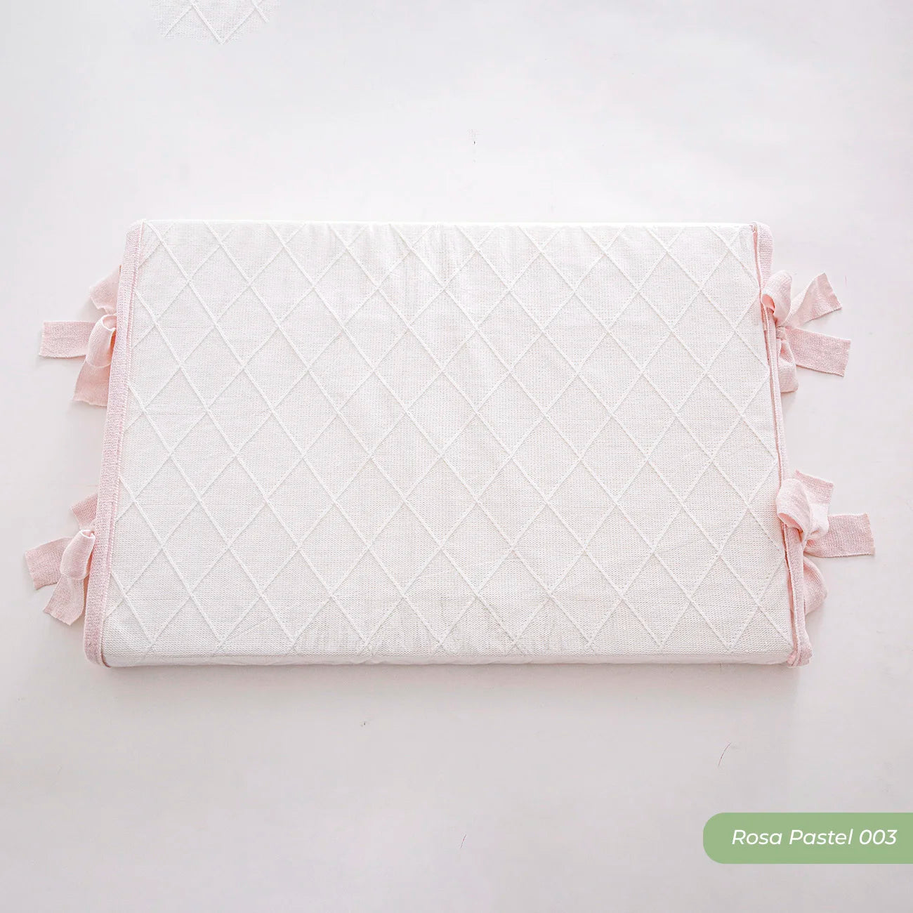 Trocador Reto em Tricot Losango Branco