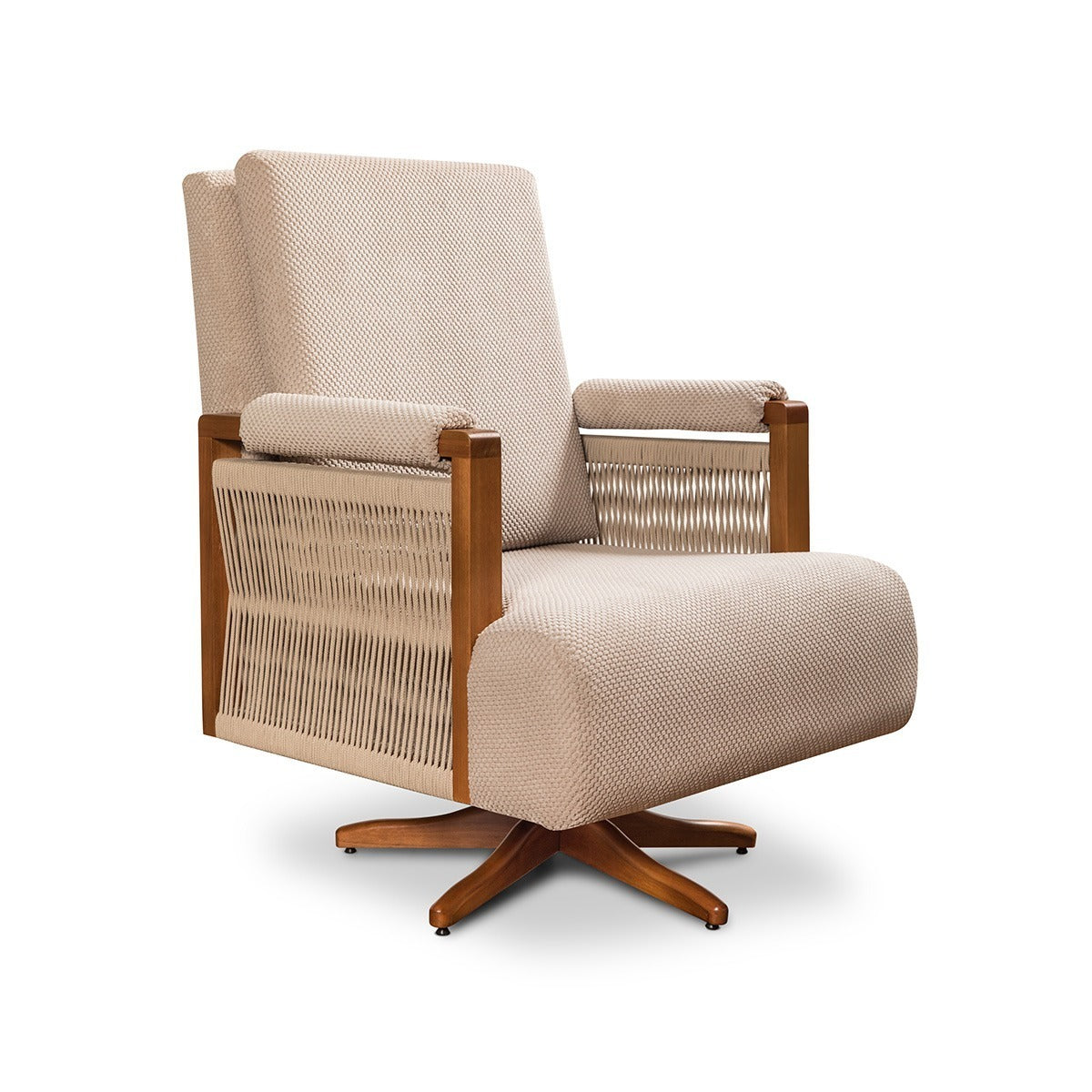 Poltrona Vivre Base Balanço + Giro Madeira (Sem Saia) - 521