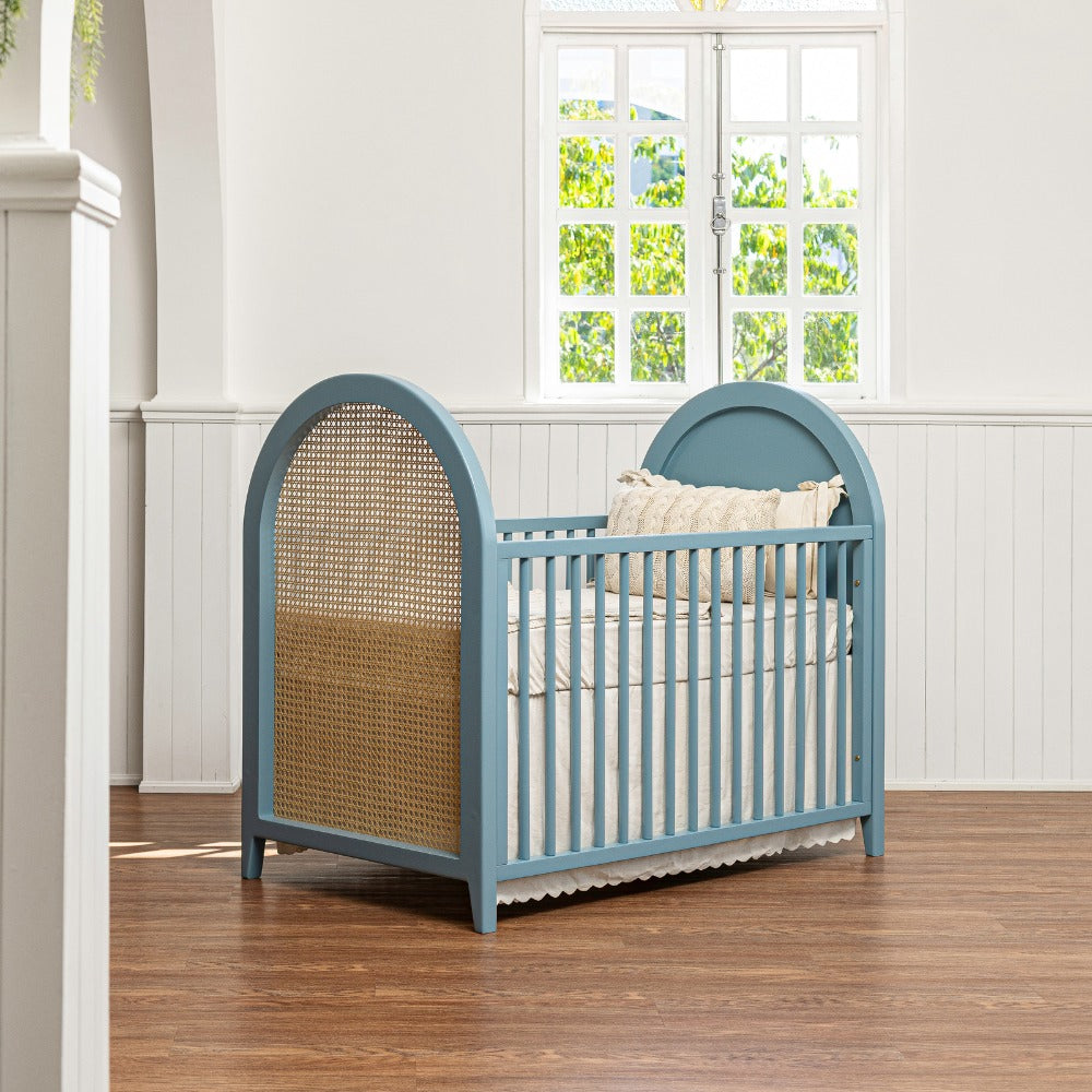 Berço Luna Plus em Madeira Maciça com Palha Sextavada Natural