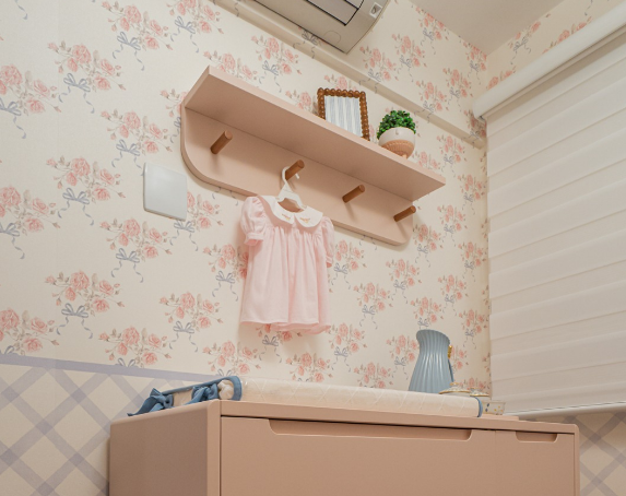 Papel de Parede Flores Laço Charlotte Blue