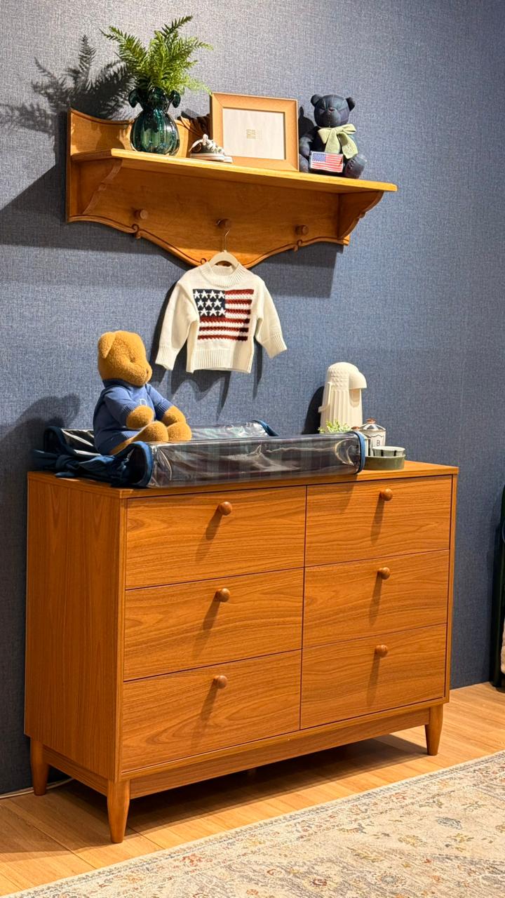 Cômoda Ralph 6 Gavetas com Puxador Redondo