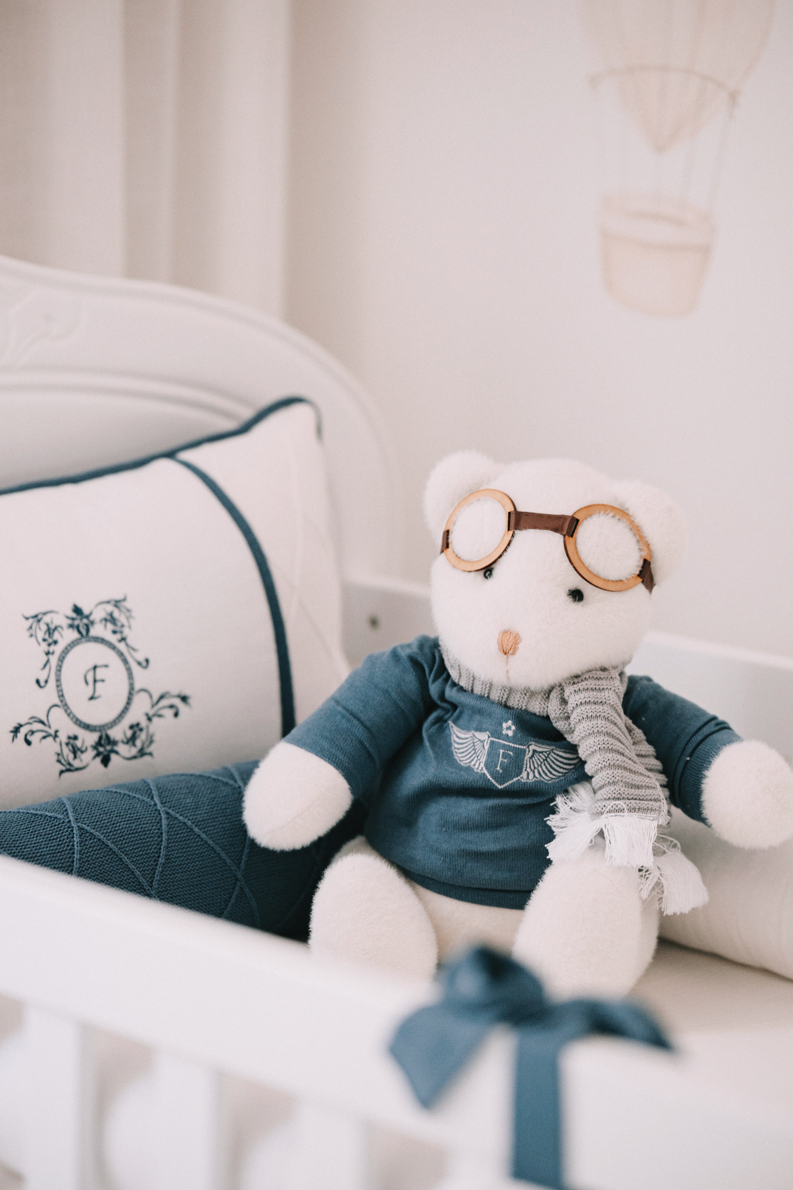 Urso Aviador com Inicial Personalizado SDN