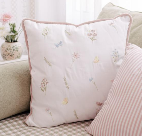 Almofada 40x40 Tecido percal 400 fios com bordado personalizado