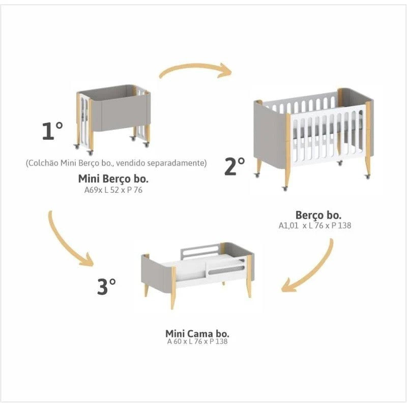 Berço Bô Grade 3 em 1 - 526