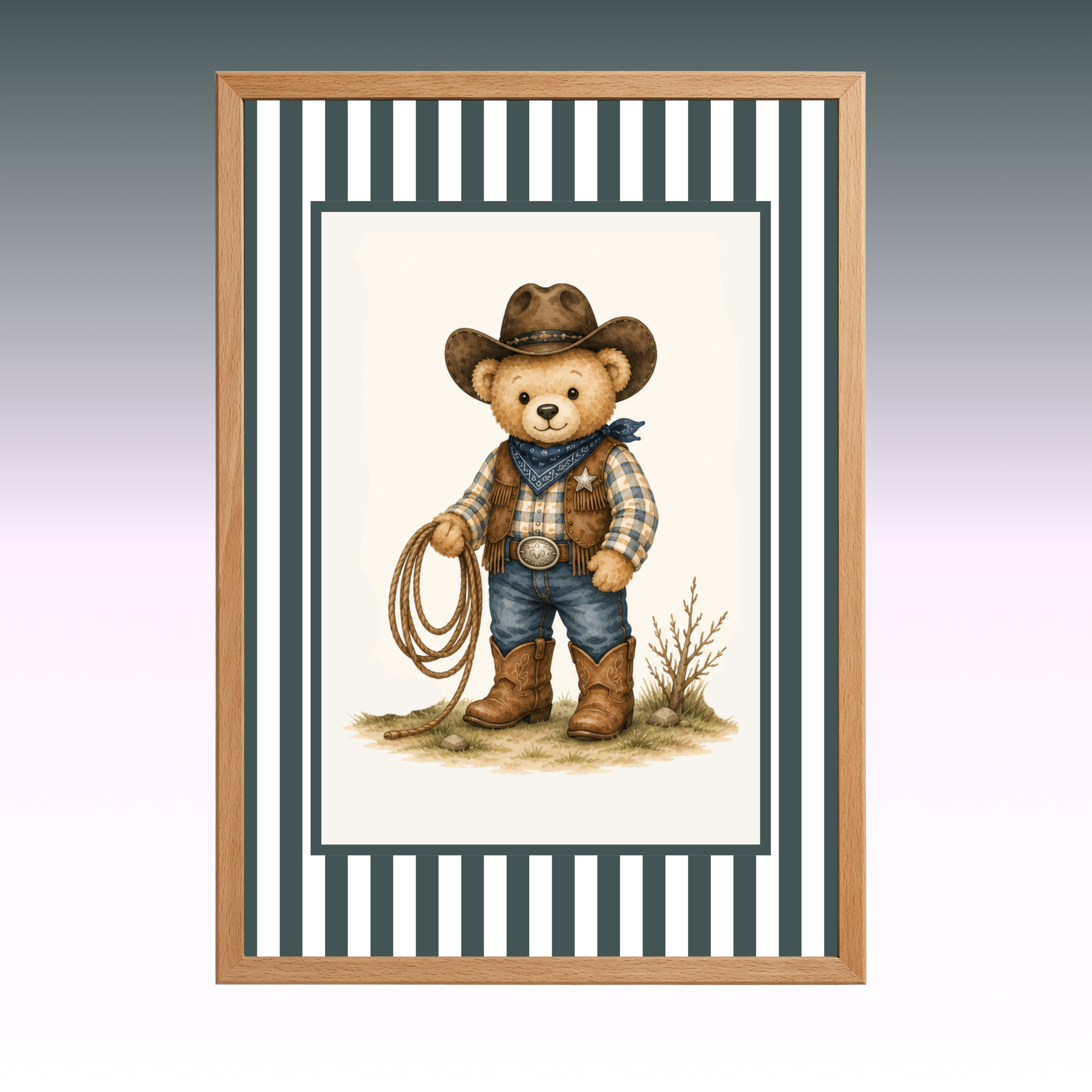Quadros Decorativos Coleção Teddy Bear Western
