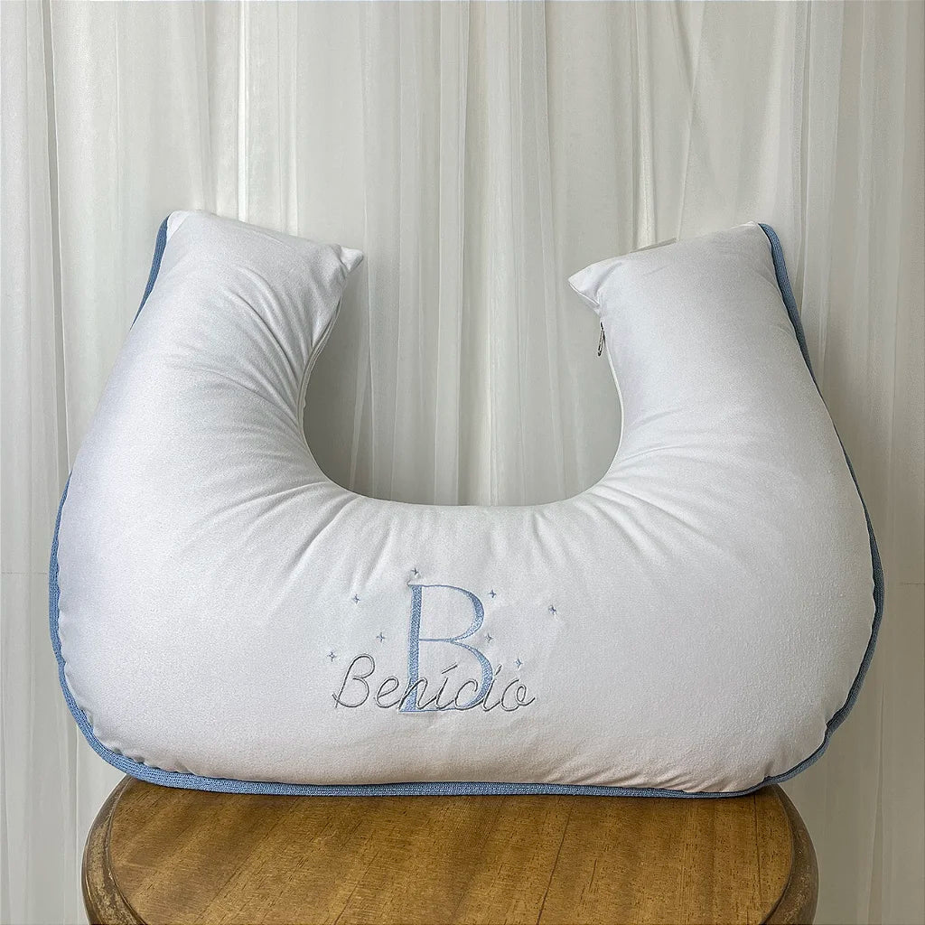 Almofada de Amamentação Personalizado com Bordado Nome