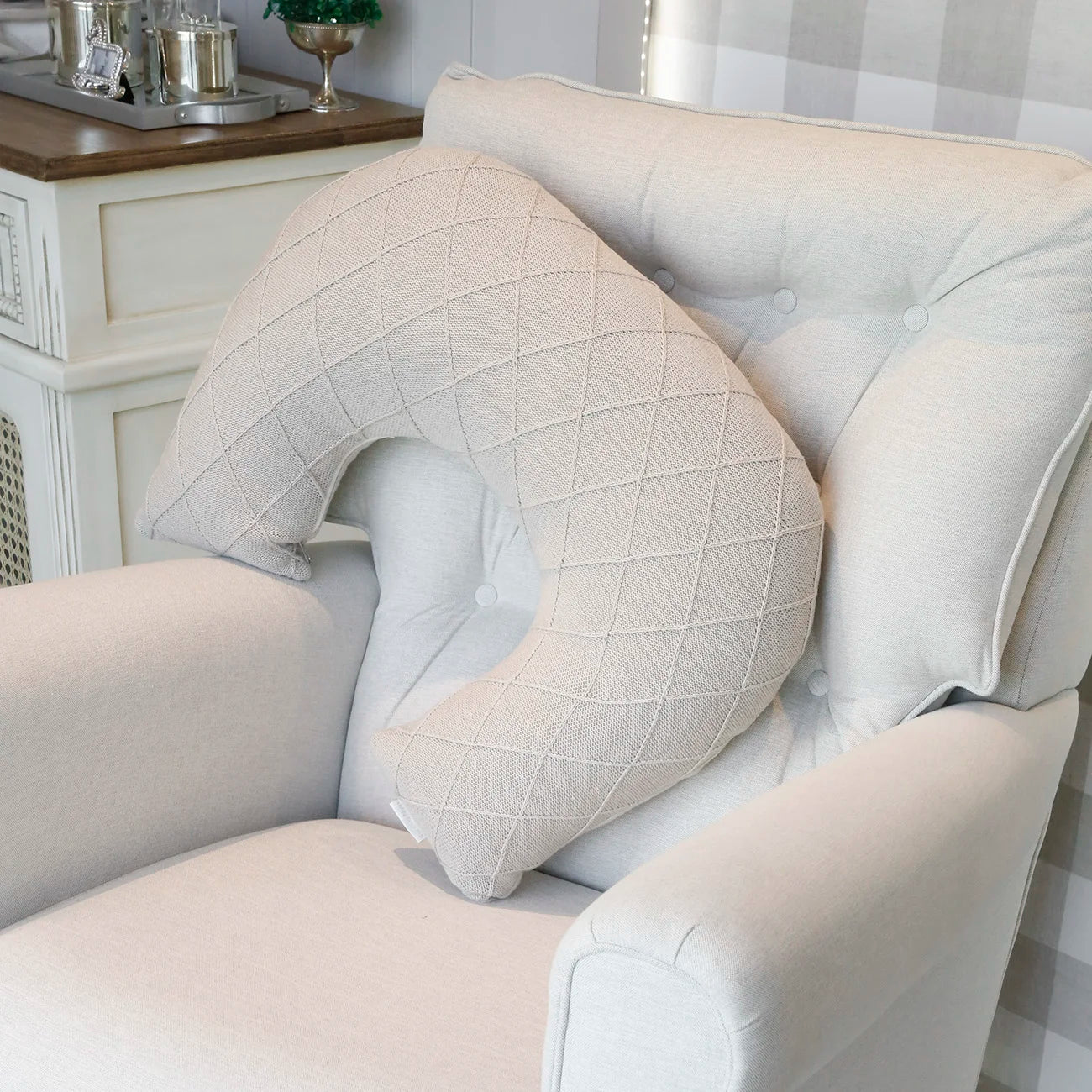 Almofada de Amamentação Tricot Losango