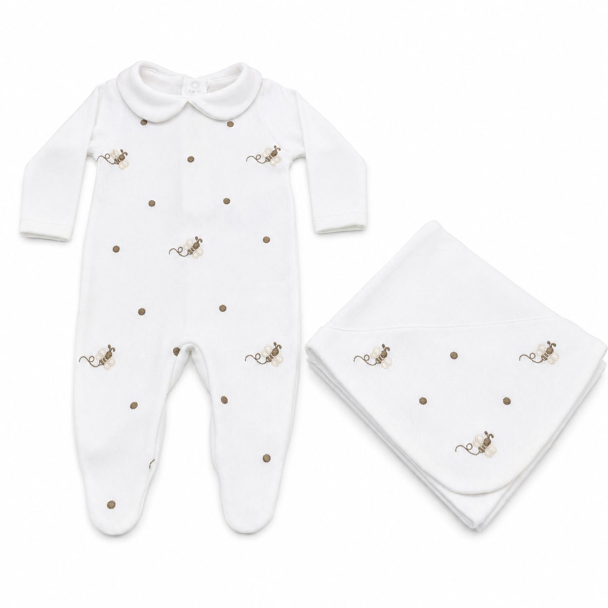 Conjunto Maternidade Doce Abelhinha – Macacão e Manta