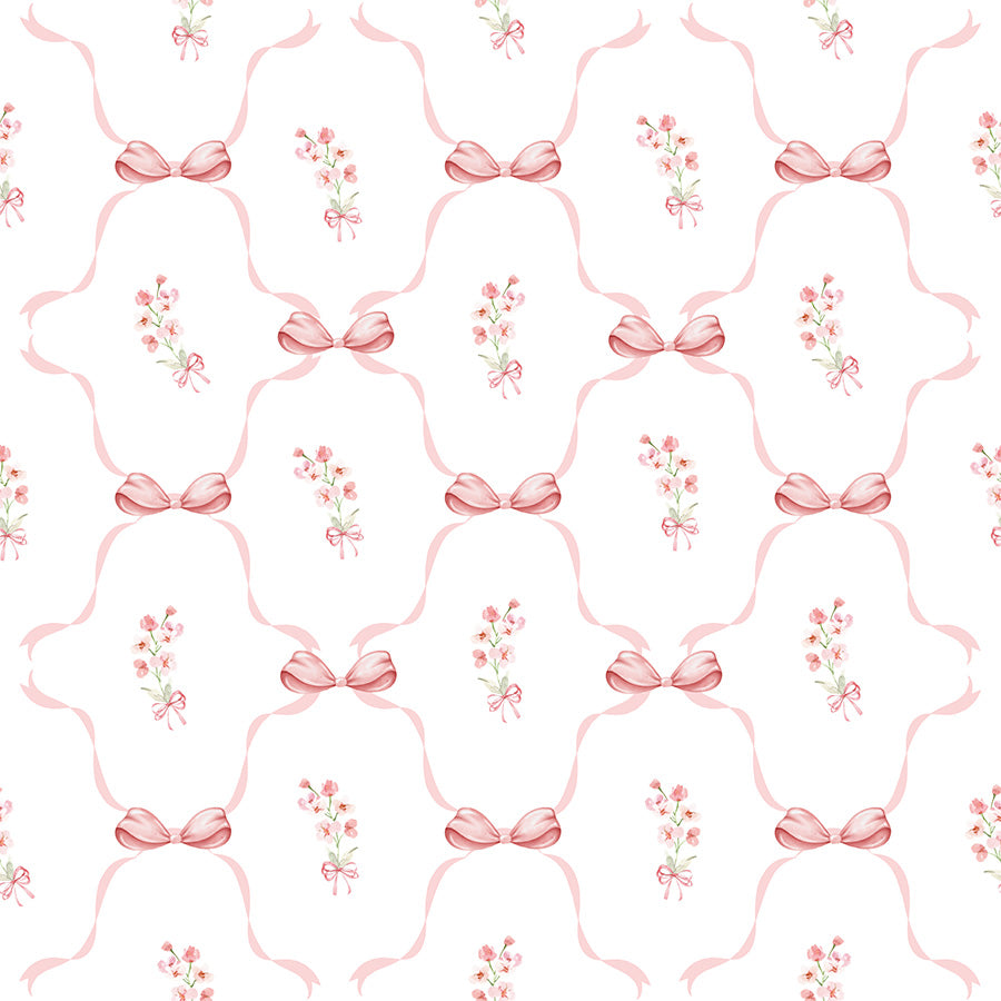 Papel de Parede Estampa Laços Floral Cecilia