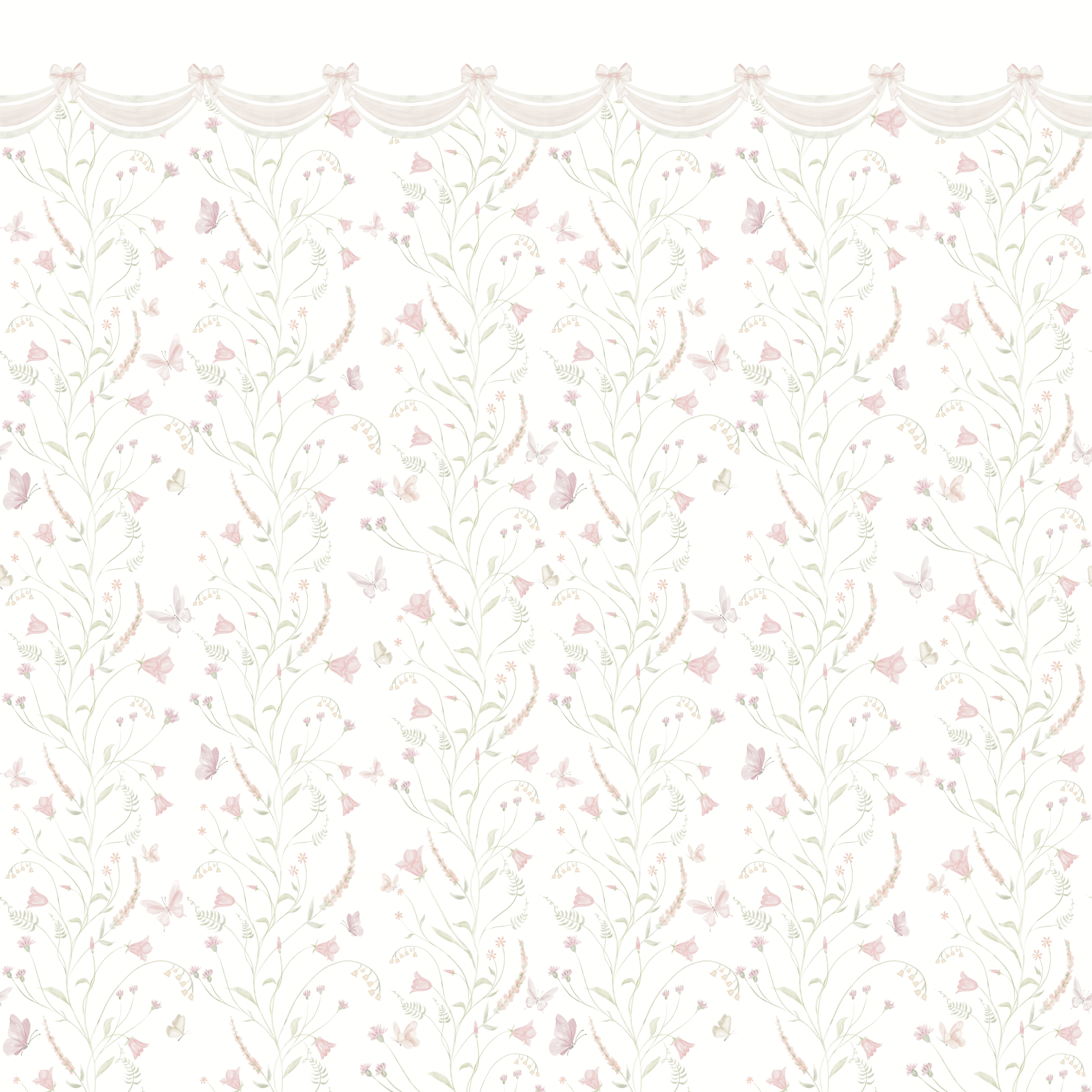 Papel de Parede Borboletas Babado Giovana