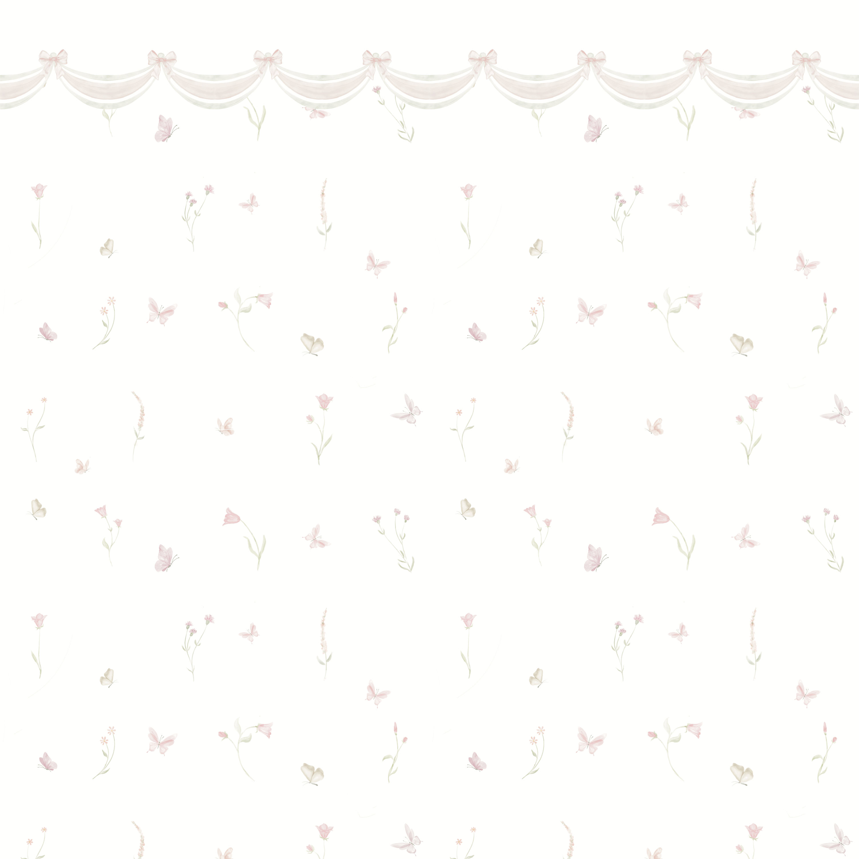 Papel de Parede Borboletas Babado Giovana