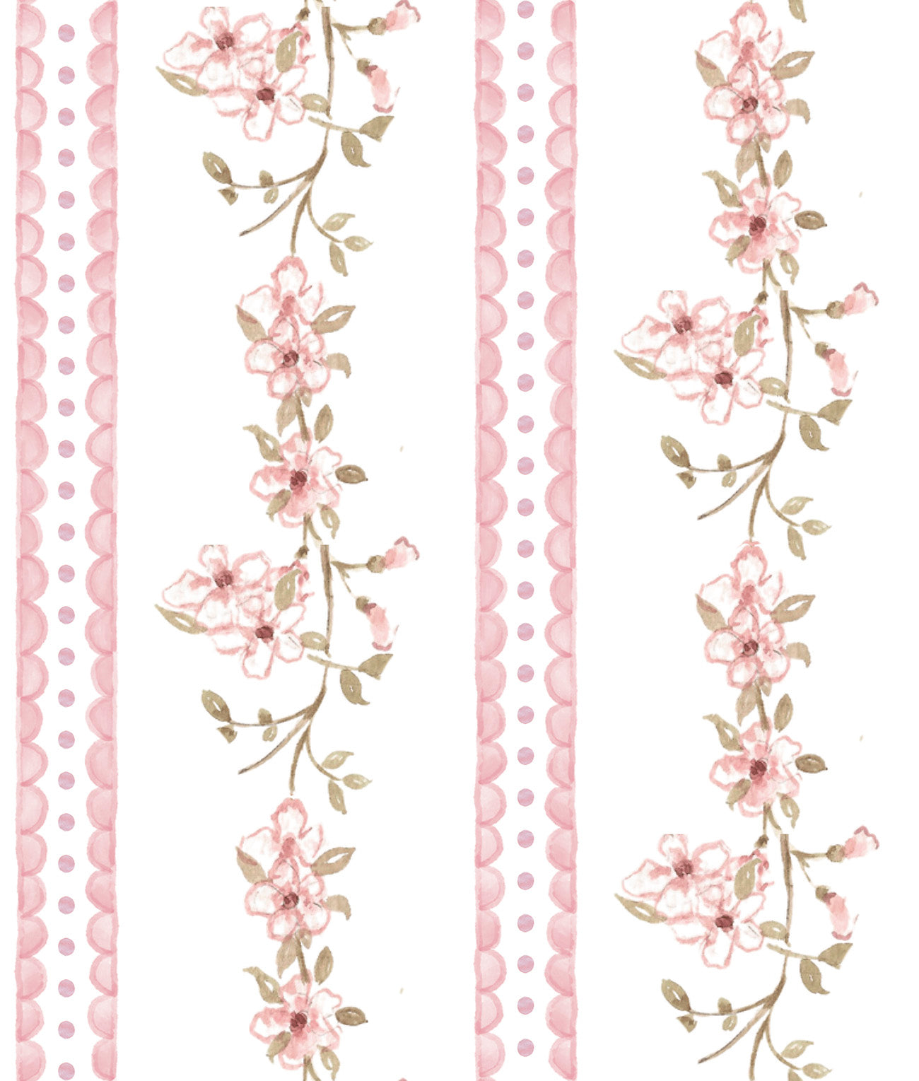 Papel de Parede Listrado Jardim de Lianas