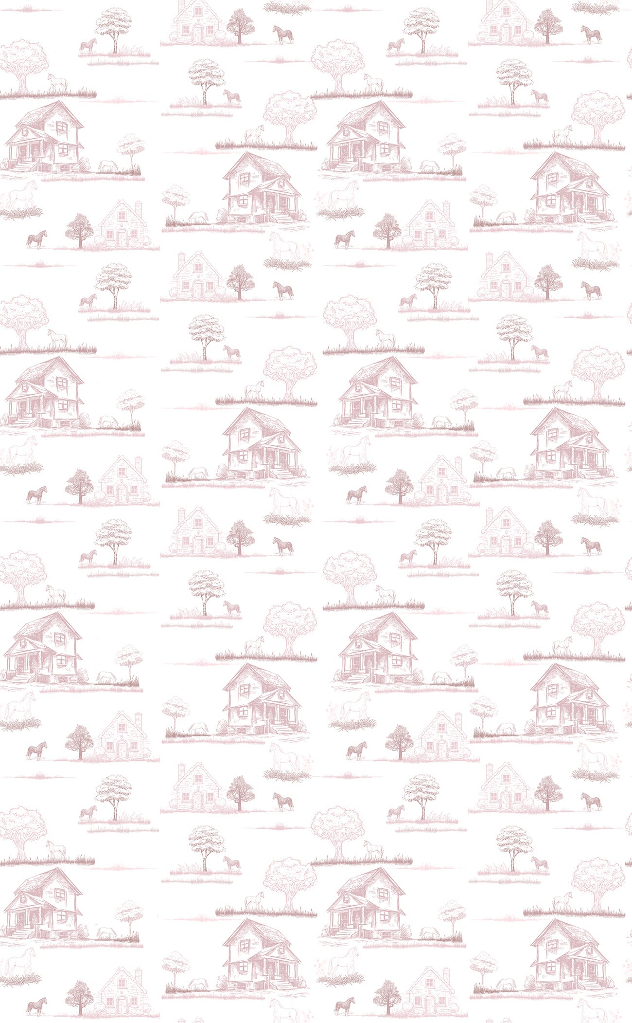 Papel de Parede Estampa Casinha de Campo