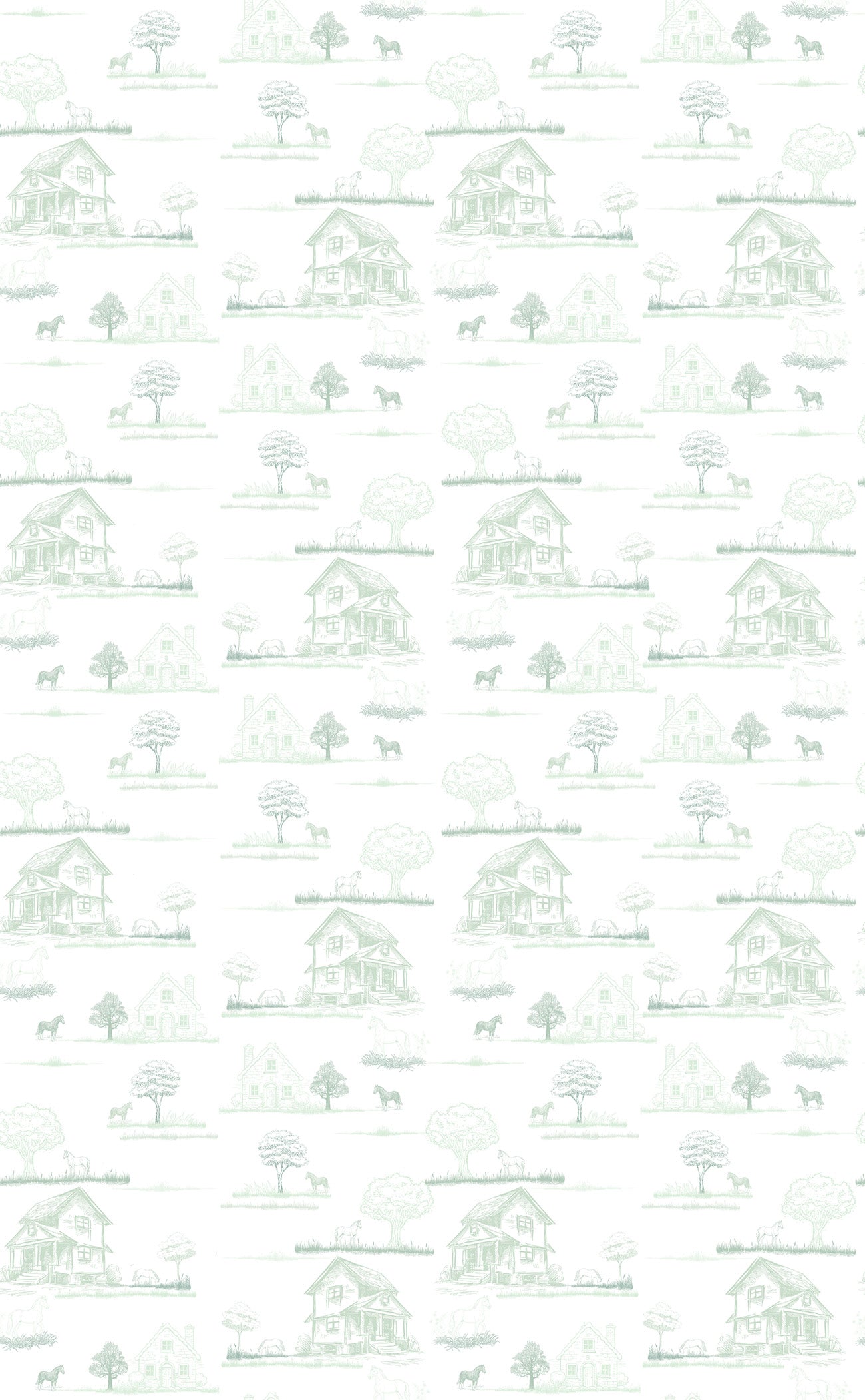 Papel de Parede Estampa Casinha de Campo