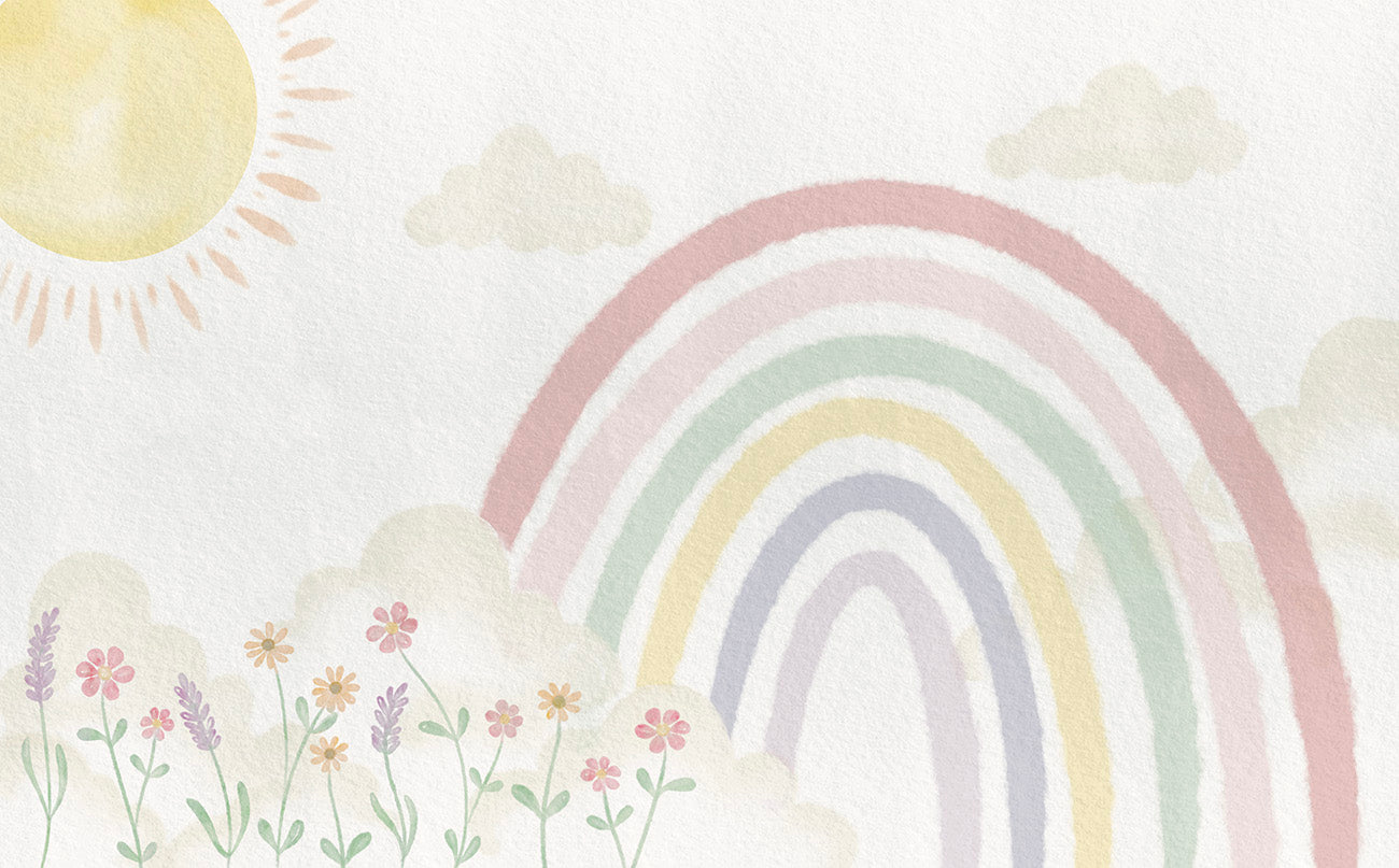 Papel de Parede Painel Arcoíris Aurora Rainbow