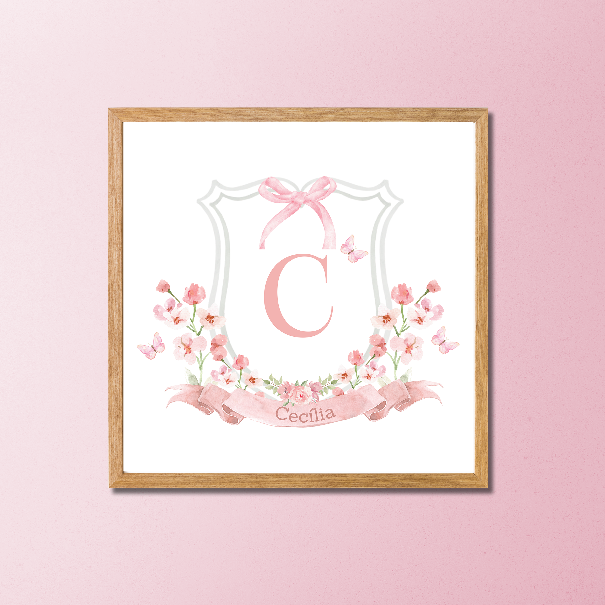 Quadro Decorativo Coleção Monograma Cecilia