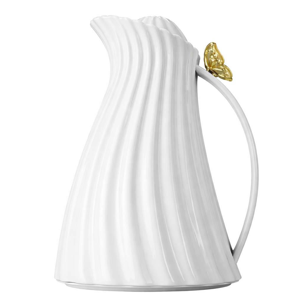 Garrafa Térmica Decorativa com Borboleta Dourada 1L – 12h Quente e Frio
