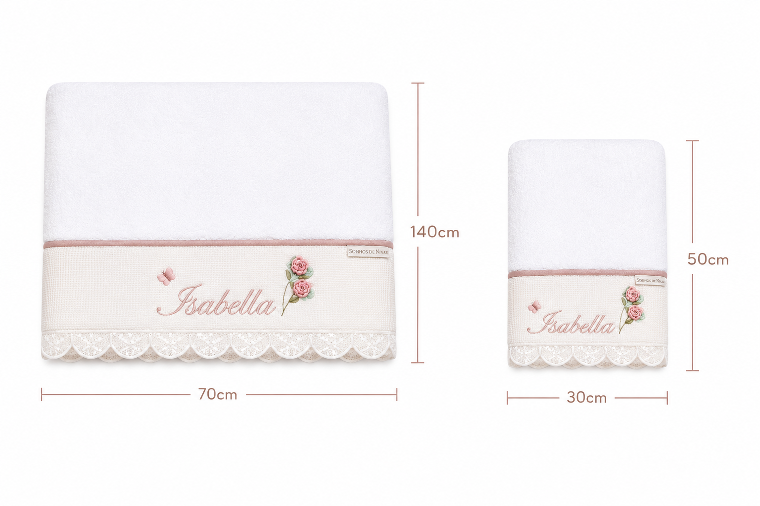 Toalhas com Nome Isabella Personalizada Coleção Trussardi - 21782