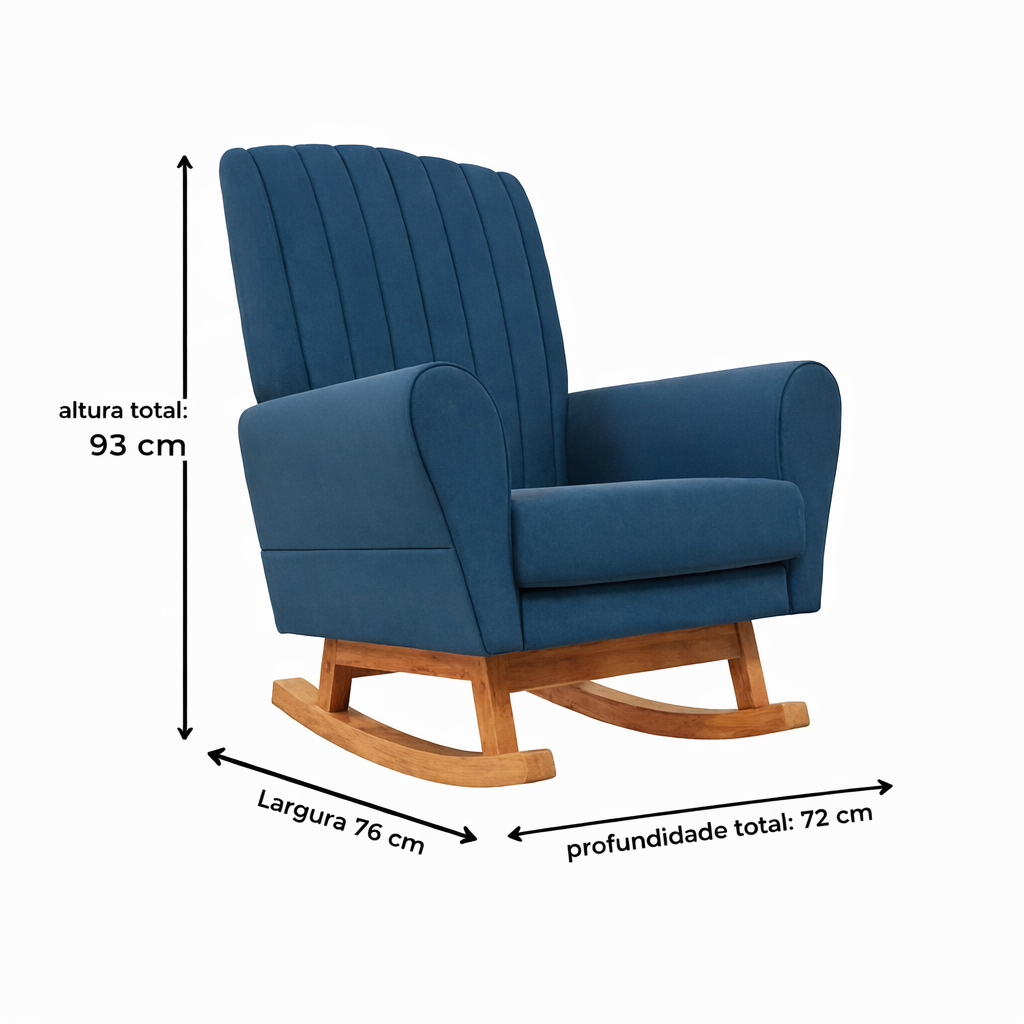 Poltrona de Amamentação Yudi com Balanço – Design e Conforto para Quarto de Bebê