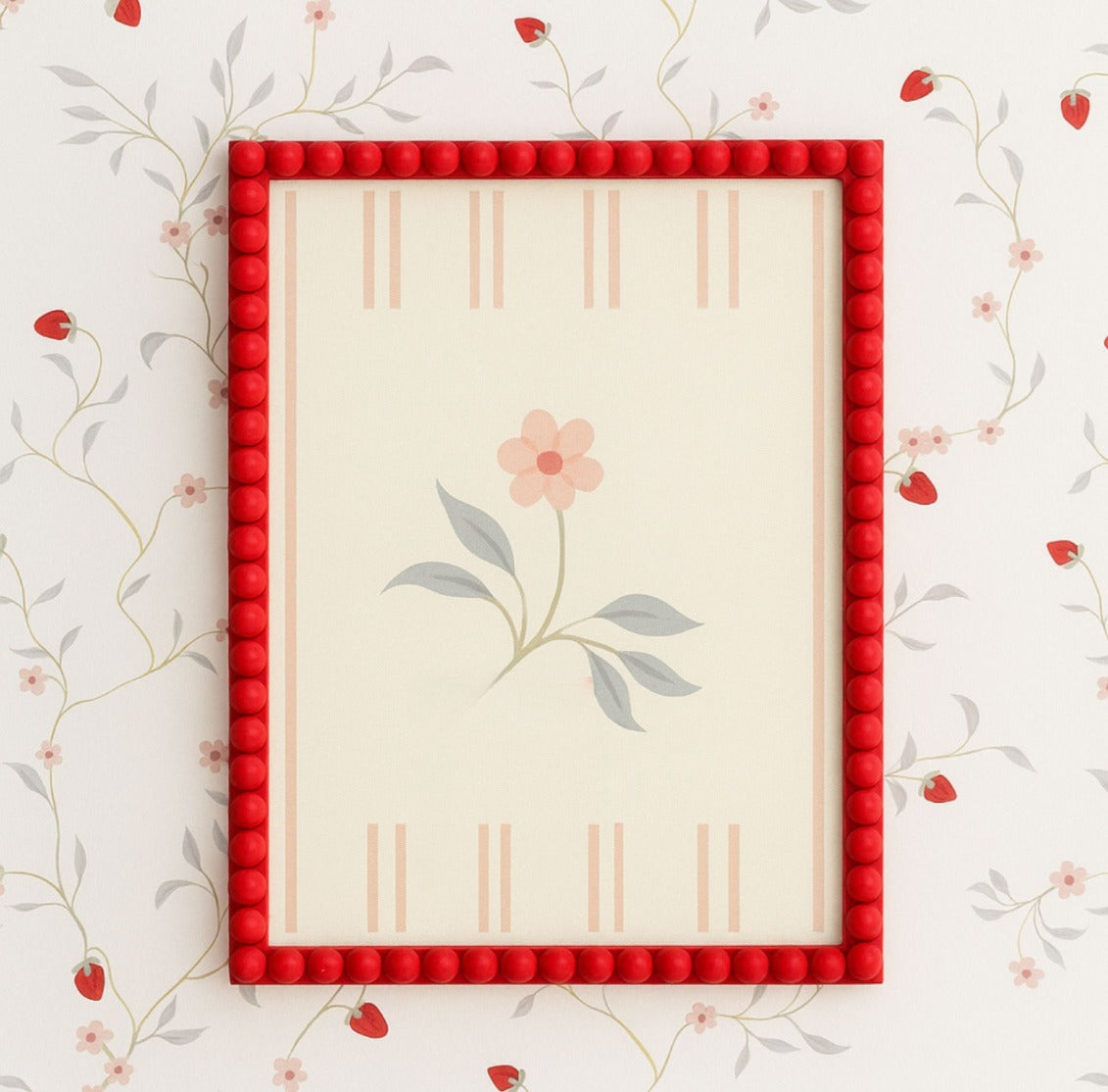 Quadro Avulso Bubble Vermelho com Inicial Personalizada SDN