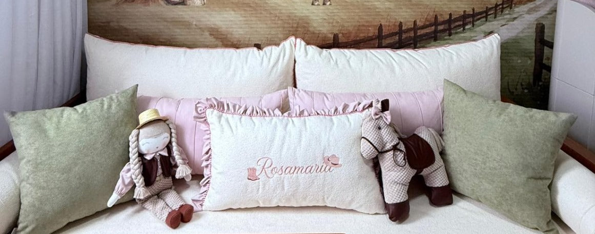 Kit cama com nome personalizado - 9 peças