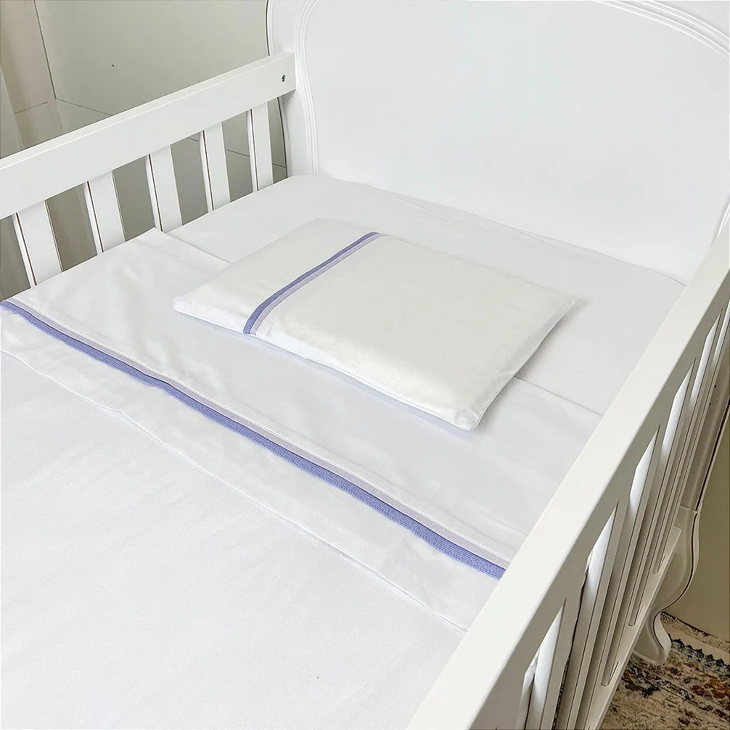 Jogo de Lençol para Berço Coleção Duo Percal 3 Peças