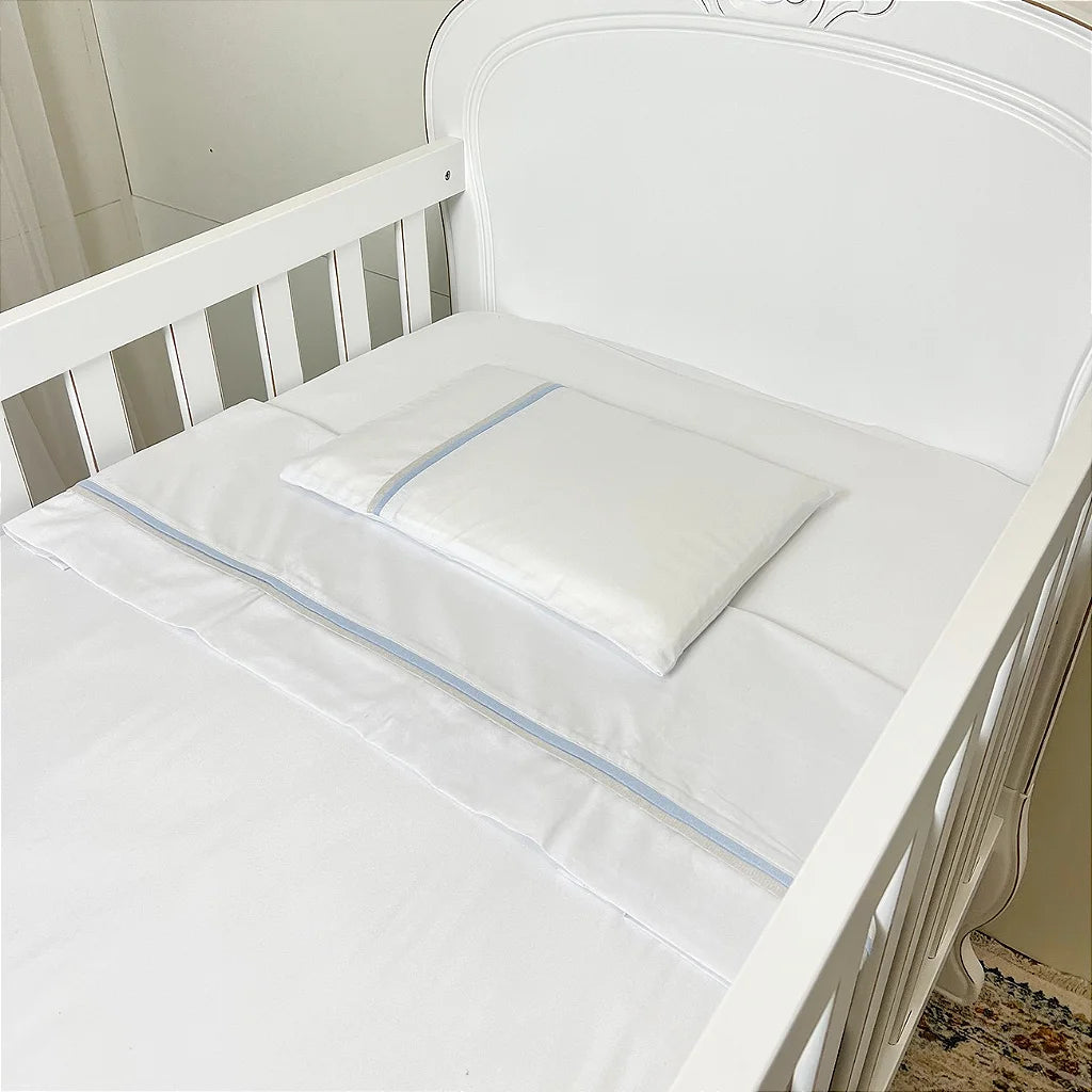 Jogo de Lençol para Berço Coleção Duo Percal 3 Peças