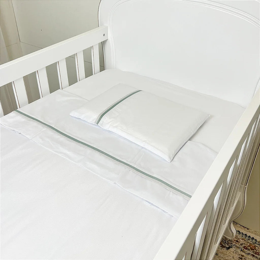 Jogo de Lençol para Berço Coleção Duo Percal 3 Peças