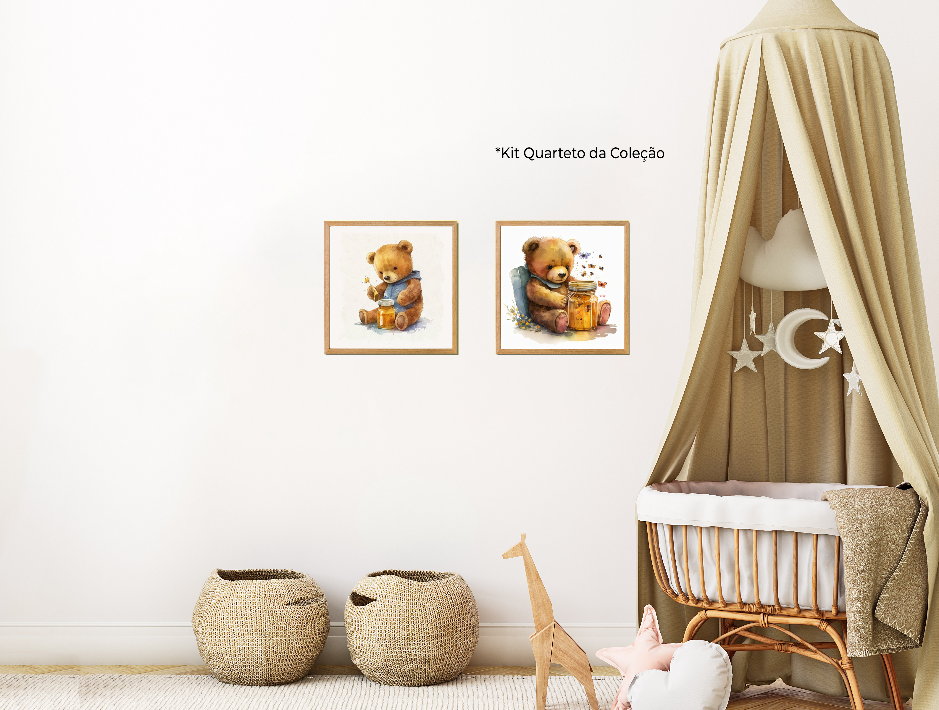 Quadros Decorativos Coleção Ursinhos Mel 3