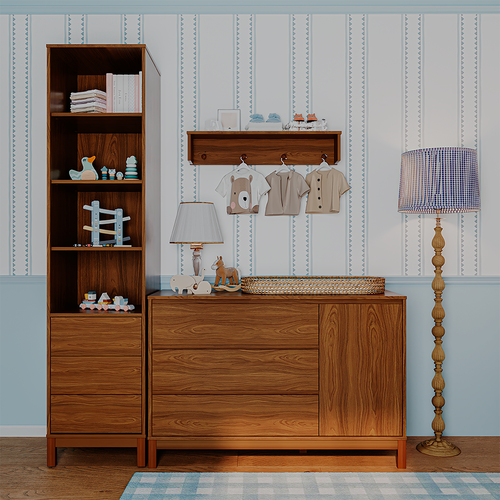 Torre Organizadora 3 Gavetas e 3 Prateleiras Linha Soley