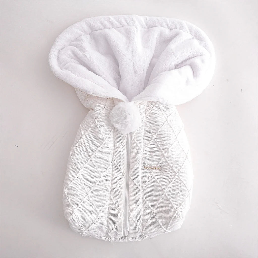 Saco de Dormir de Tricot Branco