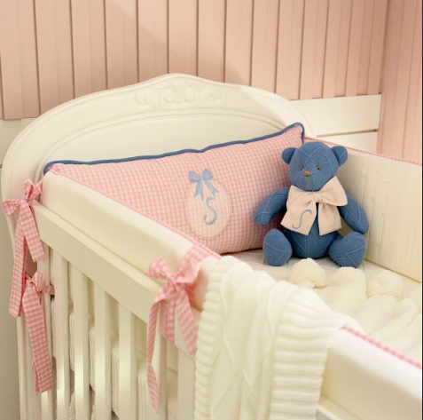 Kit Berço com Inicial Personalizada - 5 Peças