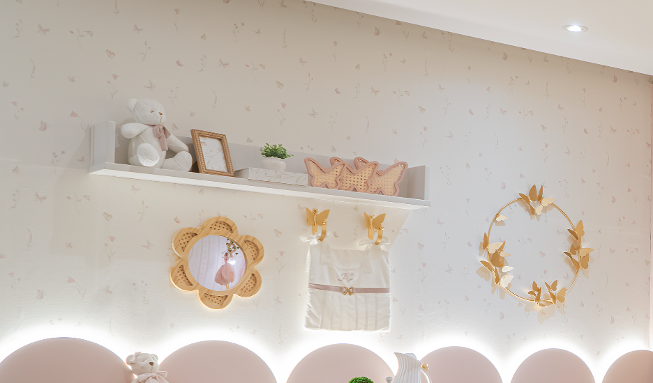 Papel de Parede Estampa Floral Borboletas Giovana 2