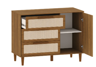 Cômoda 3 Gavetas e 1 Porta Paglia Pro - 1315