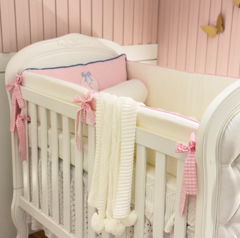 Kit Berço com Inicial Personalizada - 5 Peças