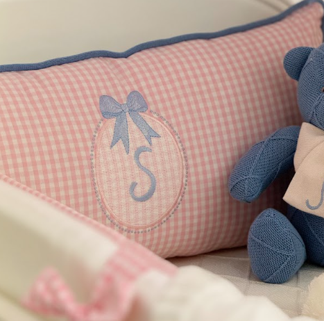 Kit Berço com Inicial Personalizada - 5 Peças