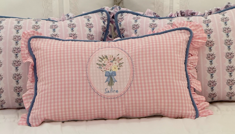 Kit Cama Percal 400 Fios com Nome Personalizado - 6 peças