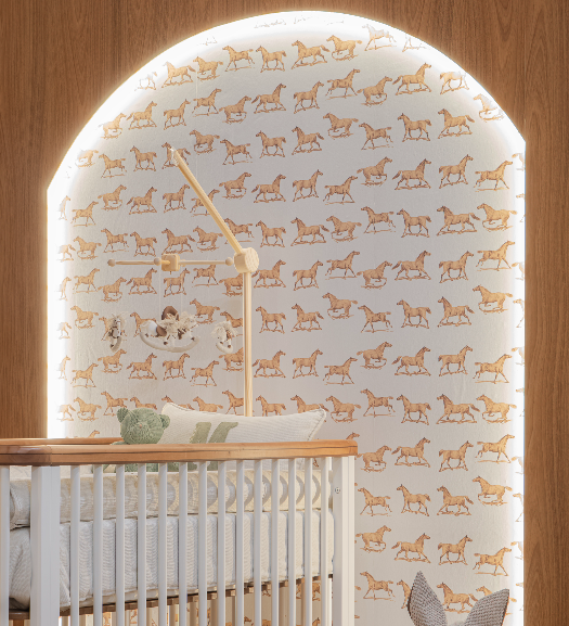 Papel de Parede Estampa Cavalos