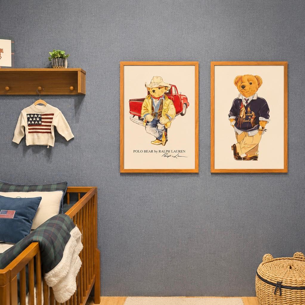 Quadro Decorativo Ursos Ralph Lauren