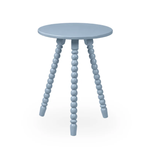Mesa Lateral de Apoio em Madeira Maciça com Design Torneado Solene - 1315