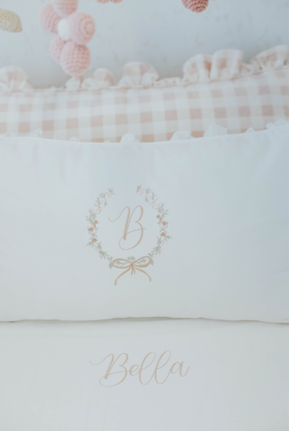 Kit Berço Com Inicial Personalizado Bella 5 Peças
