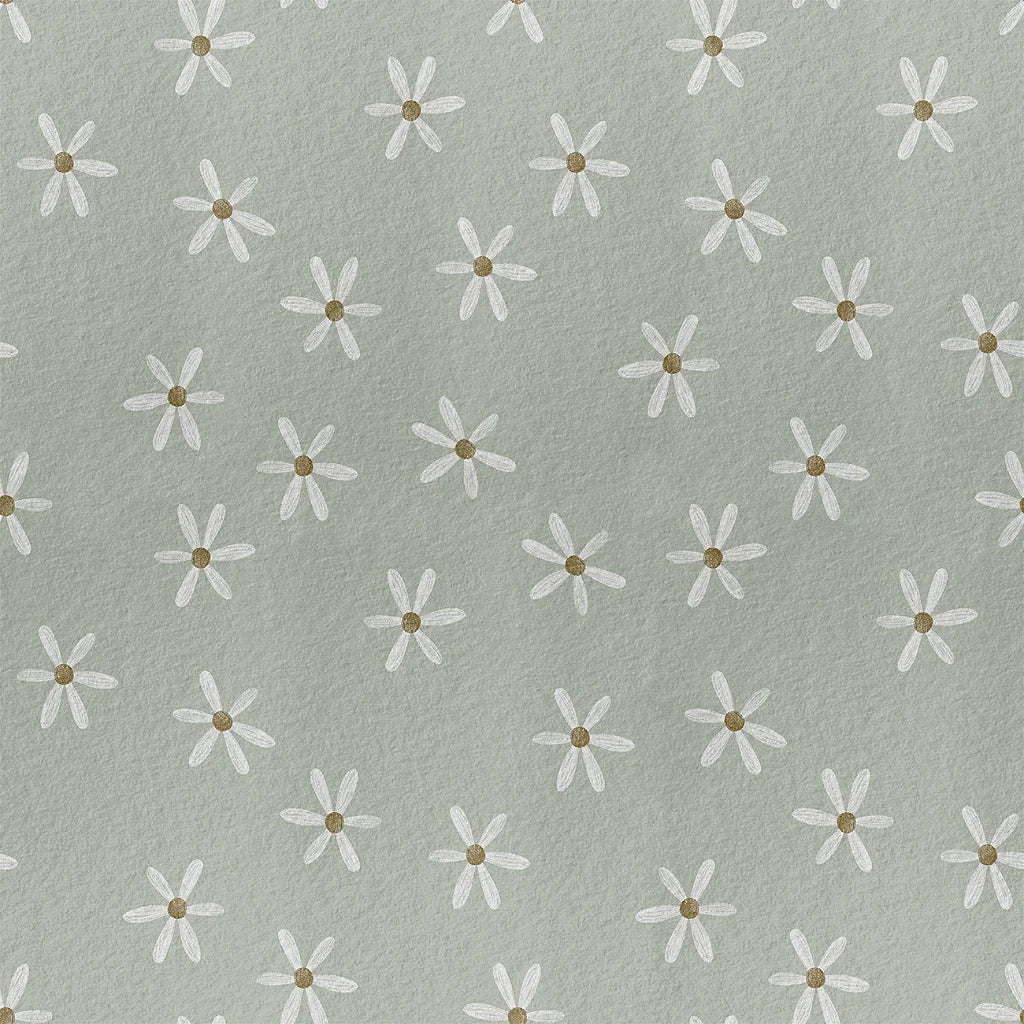 Papel de Parede Estampa Margaridas Brancas