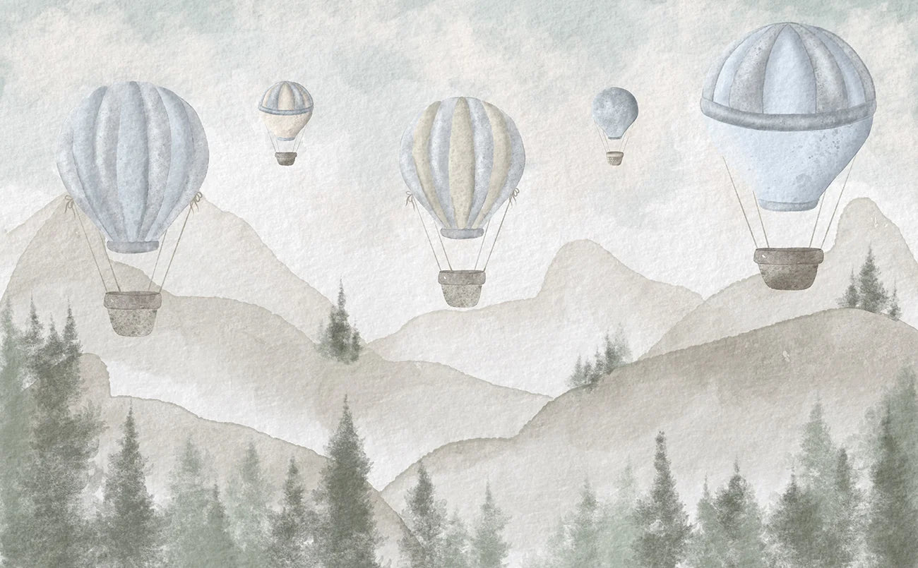 Papel de Parede Balões na Floresta