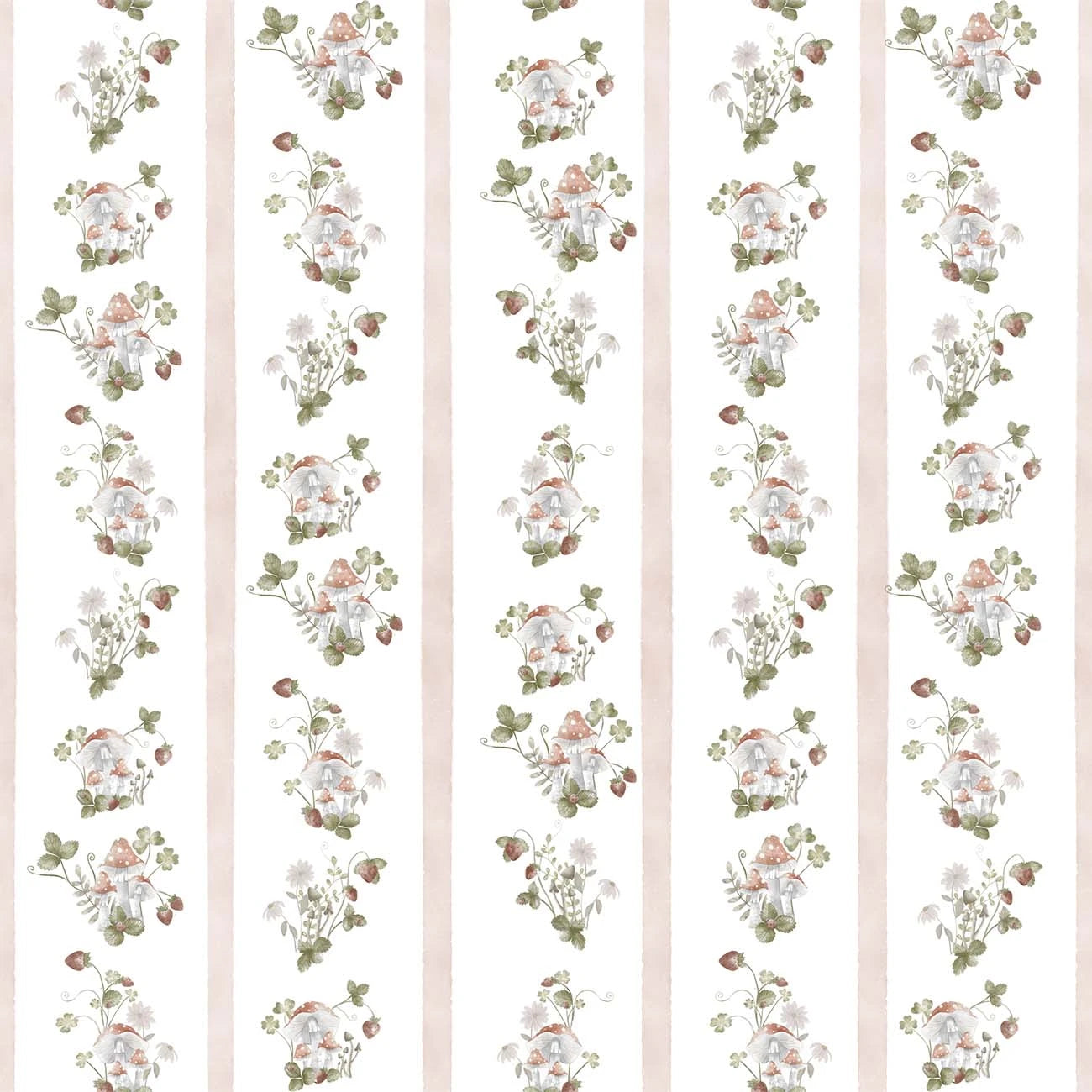 Papel de Parede Listras Morango Aurora