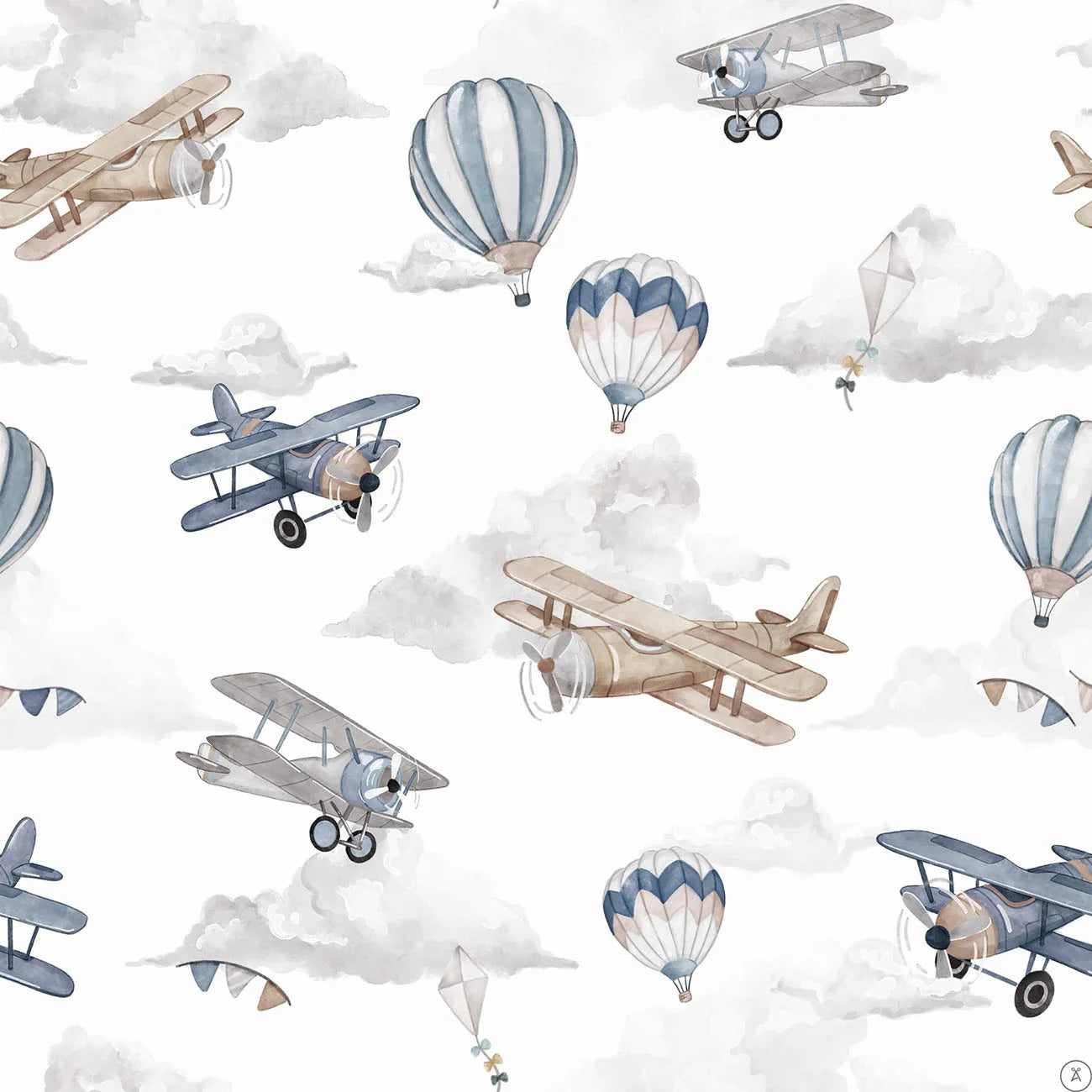 Papel de Parede Estampa de Aviões