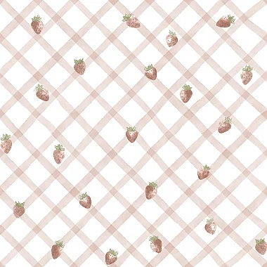 Papel de Parede Losango Morango Aurora