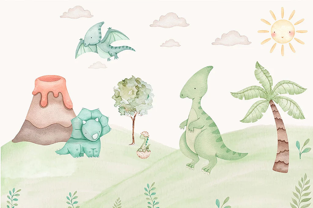 Papel de Parede Painel de Dinossauros