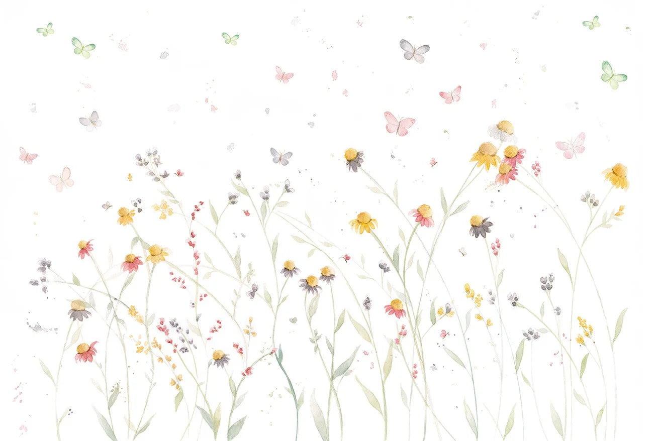 Papel de Parede de Floral Verde