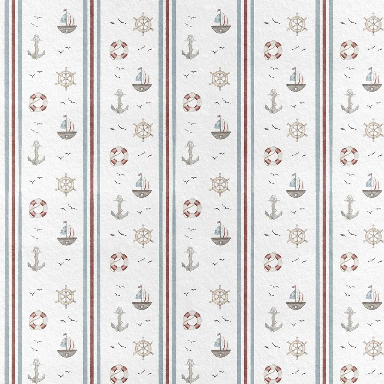 Papel de Parede Listras Náutico Estampa 2